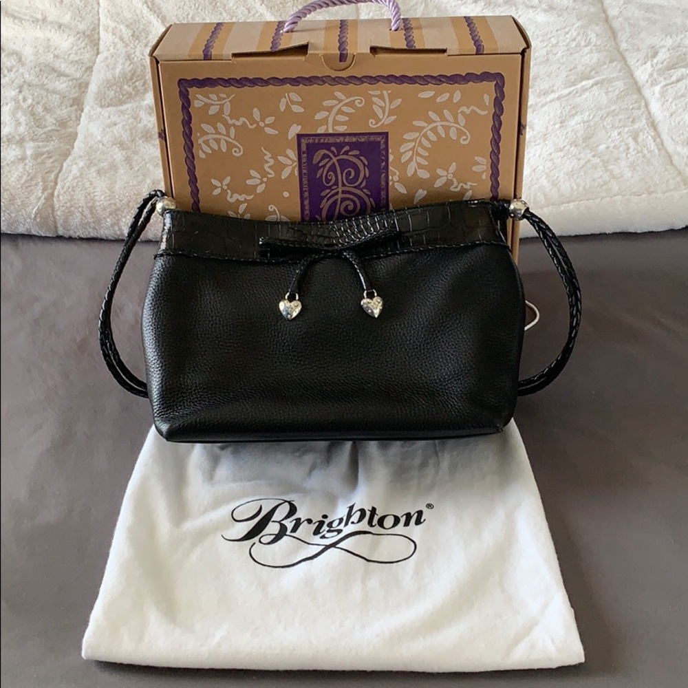 Brighton Darlene black shoulder bag. EUC.